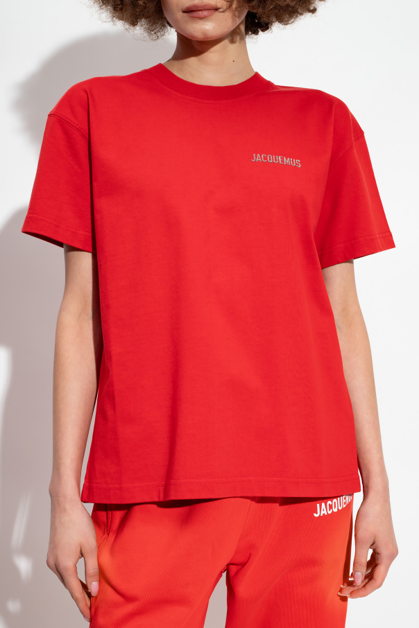 セール 海外 shirt with zipped layered - T 'Fiesta' Red - Jacquemus logo トップス